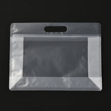 50 pc Plastic Zip Lock Bag, Plastic Stand up Pouch, Resealable Bags, with Window, Clear, 21.3x28x0.08cm