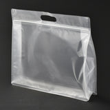 50 pc Transparent Plastic Zip Lock Bag, Plastic Stand up Pouch, Resealable Bags, with Handle, Clear, 30x35x0.08cm