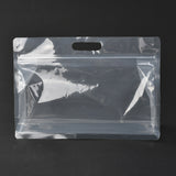 50 pc Transparent Plastic Zip Lock Bag, Plastic Stand up Pouch, Resealable Bags, with Handle, Clear, 19.2x26x0.08cm