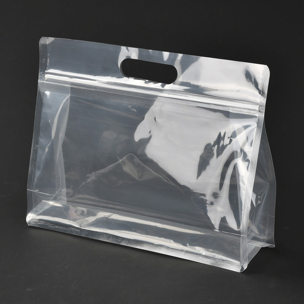 New Zip Lock With Handle Resealable Clear Stand Up Sealable Food