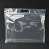50 pc Transparent Plastic Zip Lock Bag, Plastic Stand up Pouch, Resealable Bags, with Handle, Clear, 30x35x0.08cm