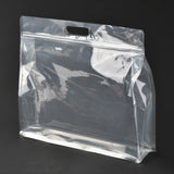 50 pc Transparent Plastic Zip Lock Bag, Plastic Stand up Pouch, Resealable Bags, with Handle, Clear, 30x35x0.08cm