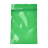 3 Bag Solid Color PE Zip Lock Bags, Resealable Small Jewelry Storage Bags, Self Seal Bag, Top Seal, Rectangle, Green, 6.3x4cm(¡À1~3mm), Unilateral Thickness: 2.7 Mil(0.07mm), about 90~100pcs/bag