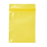 3 Bag Solid Color PE Zip Lock Bags, Resealable Small Jewelry Storage Bags, Self Seal Bag, Top Seal, Rectangle, Yellow, 6.3x4cm(¡À1~3mm), Unilateral Thickness: 2.7 Mil(0.07mm), about 90~100pcs/bag