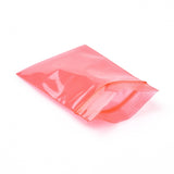 3 Bag Solid Color PE Zip Lock Bags, Resealable Small Jewelry Storage Bags, Self Seal Bag, Top Seal, Rectangle, Red, 6.3x4cm(¡À1~3mm), Unilateral Thickness: 2.7 Mil(0.07mm), about 90~100pcs/bag