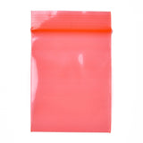 3 Bag Solid Color PE Zip Lock Bags, Resealable Small Jewelry Storage Bags, Self Seal Bag, Top Seal, Rectangle, Red, 6.3x4cm(¡À1~3mm), Unilateral Thickness: 2.7 Mil(0.07mm), about 90~100pcs/bag