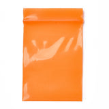 3 Bag Solid Color PE Zip Lock Bags, Resealable Small Jewelry Storage Bags, Self Seal Bag, Top Seal, Rectangle, Orange, 6.3x4cm(¡À1~3mm), Unilateral Thickness: 2.7 Mil(0.07mm), about 90~100pcs/bag