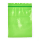3 Bag Solid Color PE Zip Lock Bags, Resealable Small Jewelry Storage Bags, Self Seal Bag, Top Seal, Rectangle, Green, 10x7cm, Unilateral Thickness: 2.7 Mil(0.07mm), about 90~100pcs/bag