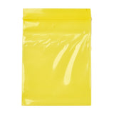 3 Bag Solid Color PE Zip Lock Bags, Resealable Small Jewelry Storage Bags, Self Seal Bag, Top Seal, Rectangle, Yellow, 10x7cm, Unilateral Thickness: 2.7 Mil(0.07mm), about 90~100pcs/bag