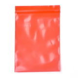 3 Bag Solid Color PE Zip Lock Bags, Resealable Small Jewelry Storage Bags, Self Seal Bag, Top Seal, Rectangle, Red, 10x7cm, Unilateral Thickness: 2.7 Mil(0.07mm), about 90~100pcs/bag