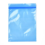 3 Bag Solid Color PE Zip Lock Bags, Resealable Small Jewelry Storage Bags, Self Seal Bag, Top Seal, Rectangle, Blue, 10x7cm, Unilateral Thickness: 2.7 Mil(0.07mm), about 90~100pcs/bag