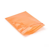 3 Bag Solid Color PE Zip Lock Bags, Resealable Small Jewelry Storage Bags, Self Seal Bag, Top Seal, Rectangle, Orange, 10x7cm, Unilateral Thickness: 2.7 Mil(0.07mm), about 90~100pcs/bag
