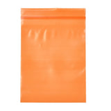 3 Bag Solid Color PE Zip Lock Bags, Resealable Small Jewelry Storage Bags, Self Seal Bag, Top Seal, Rectangle, Orange, 10x7cm, Unilateral Thickness: 2.7 Mil(0.07mm), about 90~100pcs/bag