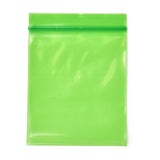 3 Bag Solid Color PE Zip Lock Bags, Resealable Small Jewelry Storage Bags, Self Seal Bag, Top Seal, Rectangle, Green, 8x6cmm, Unilateral Thickness: 2.7 Mil(0.07mm), about 90~100pcs/bag