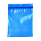 3 Bag Solid Color PE Zip Lock Bags, Resealable Small Jewelry Storage Bags, Self Seal Bag, Top Seal, Rectangle, Blue, 8x6cmm, Unilateral Thickness: 2.7 Mil(0.07mm), about 90~100pcs/bag