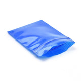 3 Bag Solid Color PE Zip Lock Bags, Resealable Small Jewelry Storage Bags, Self Seal Bag, Top Seal, Rectangle, Blue, 4x3cm, Unilateral Thickness: 7.8 Mil(0.2mm), about 90~100pcs/bag