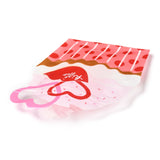 5 Bag PET Plastic Zip Lock Bag, Heart & Ice Cream Shape with Top Seal, Candy, Cookies Storage Bags, Self Seal Bag, Colorful, 13x9.8x0.15cm, Unilateral Thickness: 2.3 Mil(0.06mm)