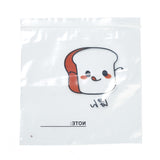 50 pc Rectangle Plastic Zip Lock Candy Bag, Storage Bags, Self Seal Bag, Top Seal, Food Pattern, 15.7x14.8x0.2cm, Unilateral Thickness: 2.7 Mil(0.07mm)