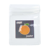 50 pc Rectangle Plastic Zip Lock Candy Bag, Storage Bags, Self Seal Bag, Top Seal, Orange Pattern, 8x6x0.2cm