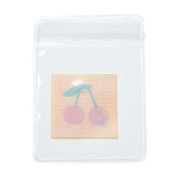 50 pc Rectangle Plastic Zip Lock Candy Bag, Storage Bags, Self Seal Bag, Top Seal, Cherry Pattern, 8x6x0.2cm