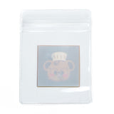 50 pc Rectangle Plastic Zip Lock Candy Bag, Storage Bags, Self Seal Bag, Top Seal, Bear Pattern, 8x6x0.2cm