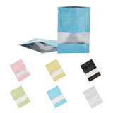1 Bag 120Pcs 6 Colors Plastic Zip Lock Storage Bag, Self Seal Bag, Top Seal, Matt with Maple Leaf Pattern, Mixed Color, 12x8x0.2cm, 20pcs/color