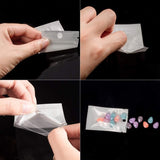 1 Set Elite 200 pcs 2 Size Clear Resealable Zipper Bags Sealed Storage Bags Zip Lock Bags Seal Top Bag for Beads Candy Earrings Jewelry Packaging