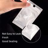 1 Set Elite 200 pcs 2 Size Clear Resealable Zipper Bags Sealed Storage Bags Zip Lock Bags Seal Top Bag for Beads Candy Earrings Jewelry Packaging