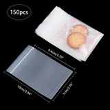 1 Set Heavy Duty Plastic Zip Lock Bags, Resealable Bags, Clear, 10x7cm, Unilateral Thickness: 5.9 Mil(0.15mm), 150pcs/set