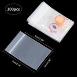 1 Set Heavy Duty Plastic Zip Lock Bags, Resealable Bags, Clear, 7x5cm, Unilateral Thickness: 5.9 Mil(0.15mm), 300pcs/set