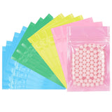 1 Set Plastic Transparent Zip Lock Bag, Storage Bags, Self Seal Bag, Top Seal, Rectangle, Mixed Color, 12x8x0.15cm, Unilateral Thickness: 3.1 Mil(0.08mm), 4 colors, 25pcs/color, 100pcs