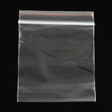 100 pc Plastic Zip Lock Bags, Resealable Packaging Bags, Top Seal, Self Seal Bag, Rectangle, Clear, 15x10cm, Unilateral Thickness: 2 Mil(0.05mm)
