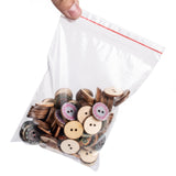 100 pc Plastic Zip Lock Bags, Resealable Packaging Bags, Top Seal, Self Seal Bag, Rectangle, Clear, 16x11cm, Unilateral Thickness: 2 Mil(0.05mm)