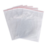 100 pc Plastic Zip Lock Bags, Resealable Packaging Bags, Top Seal, Self Seal Bag, Rectangle, Clear, 24x16cm, Unilateral Thickness: 2 Mil(0.05mm)