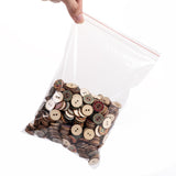 100 pc Plastic Zip Lock Bags, Resealable Packaging Bags, Top Seal, Self Seal Bag, Rectangle, Clear, 25x17cm, Unilateral Thickness: 2 Mil(0.05mm)