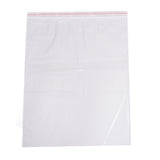 100 pc Plastic Zip Lock Bags, Resealable Packaging Bags, Top Seal, Self Seal Bag, Rectangle, Clear, 45x35cm, Unilateral Thickness: 2 Mil(0.05mm)