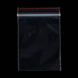 500 pc Plastic Zip Lock Bags, Resealable Packaging Bags, Top Seal, Self Seal Bag, Rectangle, Clear, 6x4cm, Unilateral Thickness: 2 Mil(0.05mm)