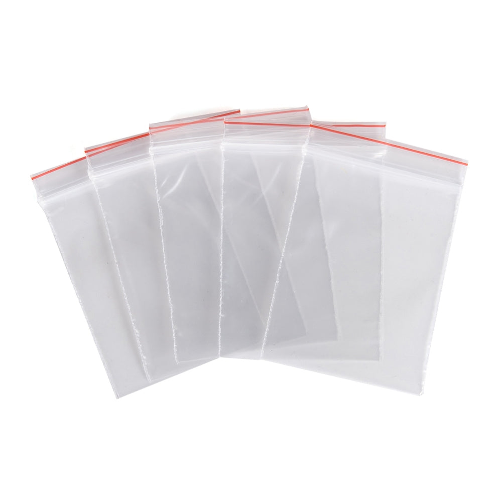100Pc 6X4cm Zipper Closure Bags Clear Bag Reclosable Plastic Small
