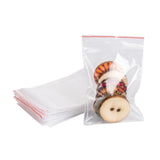 500 pc Plastic Zip Lock Bags, Resealable Packaging Bags, Top Seal, Self Seal Bag, Rectangle, Clear, 6x4cm, Unilateral Thickness: 2 Mil(0.05mm)