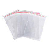 500 pc Plastic Zip Lock Bags, Resealable Packaging Bags, Top Seal, Self Seal Bag, Rectangle, Clear, 12x8cm, Unilateral Thickness: 2 Mil(0.05mm)