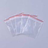500 pc Plastic Zip Lock Bags, Resealable Packaging Bags, Top Seal, Self Seal Bag, Rectangle, Clear, 40x30mm, Unilateral Thickness: 2.3 Mil(0.06mm)