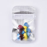 200 pc Translucent Plastic Zip Lock Bags, Resealable Packaging Bags, Rectangle, Silver, 9x5.5cm