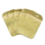 200 pc Translucent Plastic Zip Lock Bags, Resealable Packaging Bags, Rectangle, Gold, 11x7x0.03cm