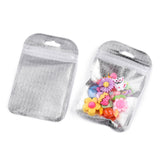 200 pc Translucent Plastic Zip Lock Bags, Resealable Packaging Bags, Rectangle, Silver, 11x7x0.03cm