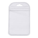 200 pc Translucent Plastic Zip Lock Bags, Resealable Packaging Bags, Rectangle, Silver, 11x7x0.03cm