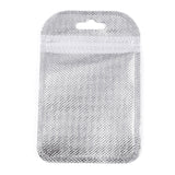 200 pc Translucent Plastic Zip Lock Bags, Resealable Packaging Bags, Rectangle, Silver, 11x7x0.03cm