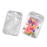 200 pc Translucent Plastic Zip Lock Bags, Resealable Packaging Bags, Rectangle, Silver, 13x8.5x0.03cm