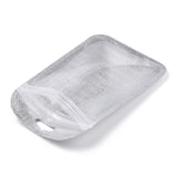 200 pc Translucent Plastic Zip Lock Bags, Resealable Packaging Bags, Rectangle, Silver, 13x8.5x0.03cm