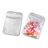 200 pc Translucent Plastic Zip Lock Bags, Resealable Packaging Bags, Rectangle, Silver, 15x10.5x0.03cm