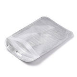 200 pc Translucent Plastic Zip Lock Bags, Resealable Packaging Bags, Rectangle, Silver, 15x10.5x0.03cm